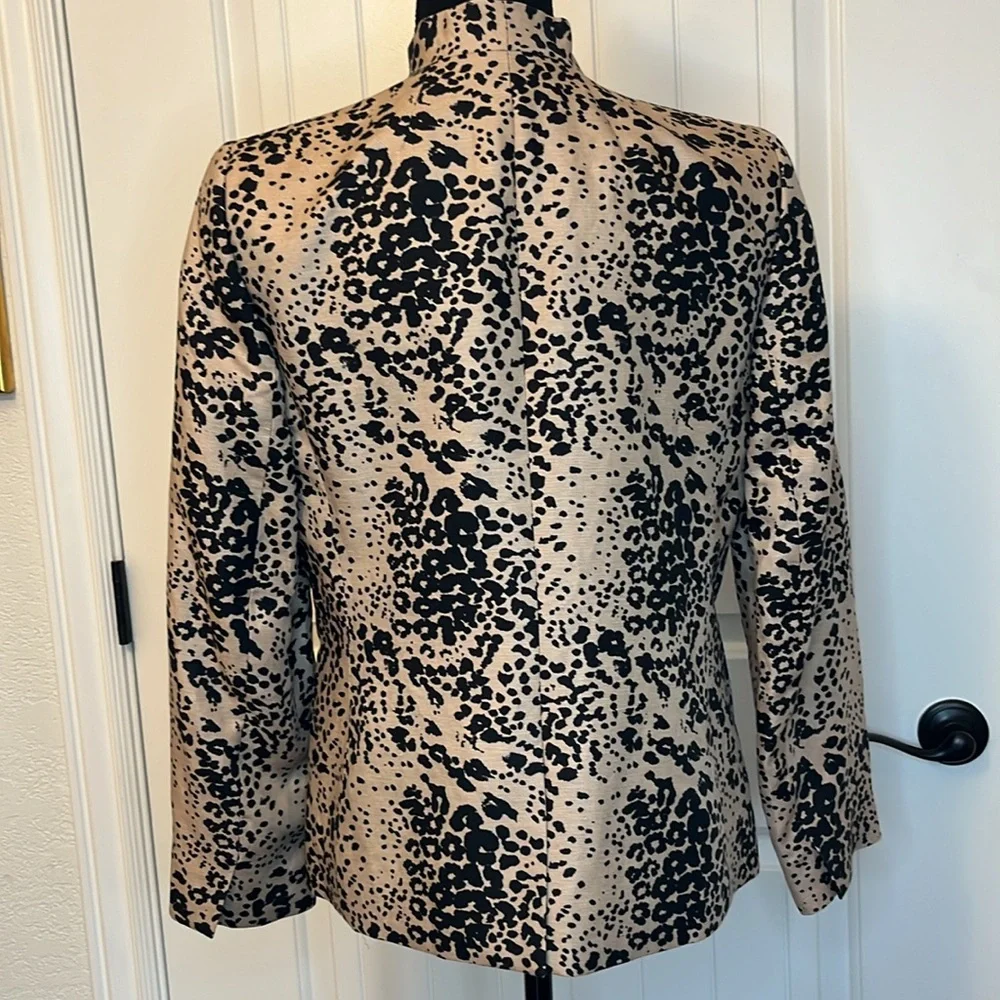 Linen blend J Crew cheetah print blazer - Picture 4 of 8